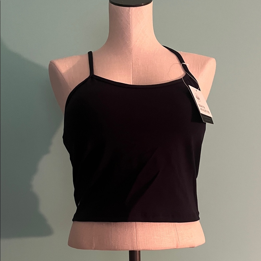 Senita Athletics Navy  Cropped Tank Top